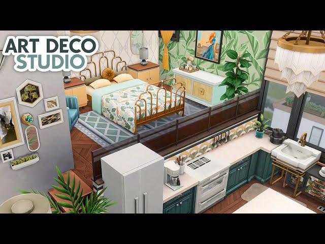 Art Deco Studio Apartment // The Sims 4 Speed Build: Apartment Renovation