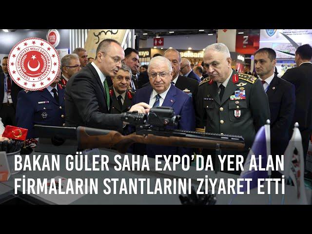 Millî Savunma Bakanı Yaşar Güler, SAHA EXPO’da Yer Alan Firmaların Stantlarını Ziyaret Etti