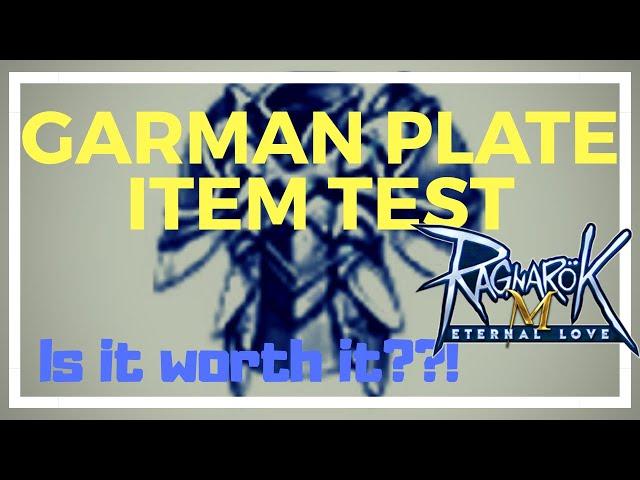 Garman Plate Armor item test Ragnarok Mobile Eternal Love