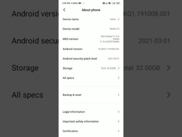 Android security patch level #shorts