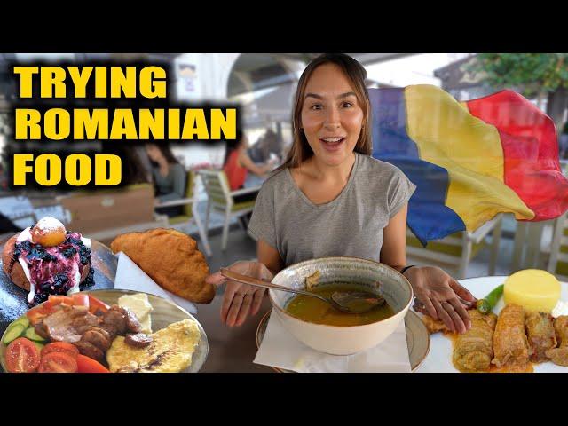 FIRST TIME TRYING ROMANIAN FOOD in SIBIU, Romania! Dishes you HAVE to try in TRANSYLVANIA