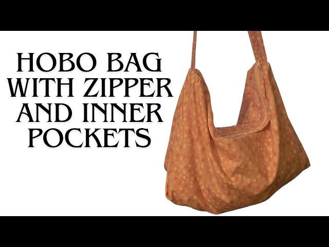 DIY: Make Your Own Stylish Hobo Bag With Zipper And Inside Pocket!