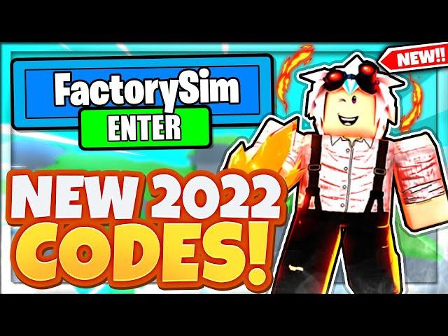 (2022) ALL *NEW* SECRET OP CODES In Roblox Factory Simulator!