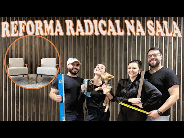 COMO FIZEMOS UMA REFORMA INCRÍVEL NESSA PAREDE DO APARTAMENTO *FICOU LINDA DEMAIS