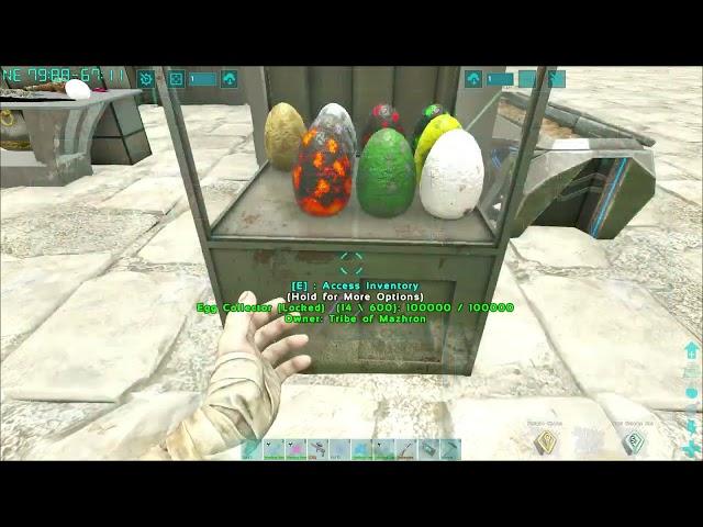 Ark Omega 3 How To Use The Egg Collector and Eggselerator to produce the most eggs