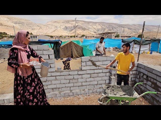 lifestyle of Iranian nomads; Building a beautiful nomadic house 