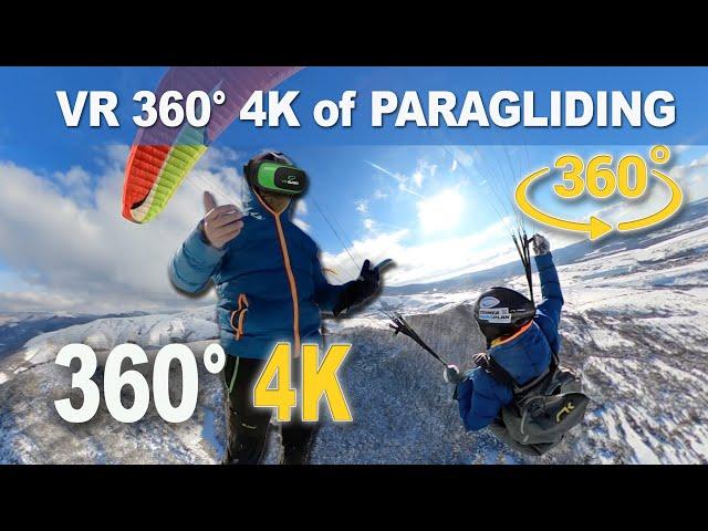 VR 360° of PARAGLIDING 4K Virtual reality 3D Extreme Sports