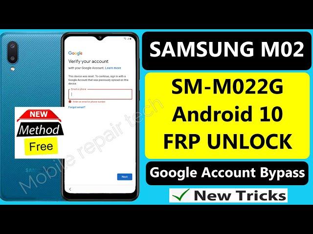 SAMSUNG Galaxy M02 FRP Bypass Android 11 2023 | Samsung M022G Frp Unlock New Method