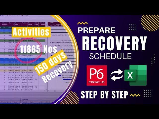 How to prepare recovery schedule in P6 | Recovery Plan P6 Step by Step Complete Guide