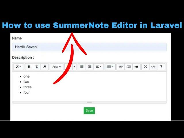 Upload Data in Laravel Using SummerNote Editor with Image