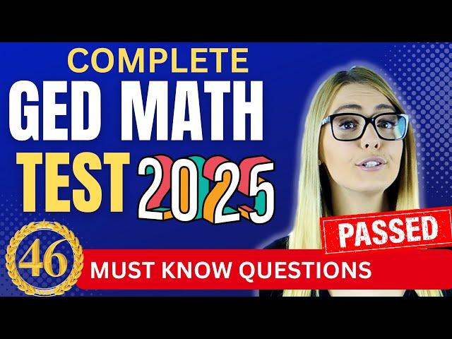 Pass the GED MATH Test:  Full 46-Questions like the Real Test