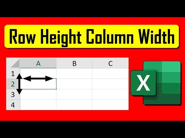 How to Change Row Height and Column Width in Excel