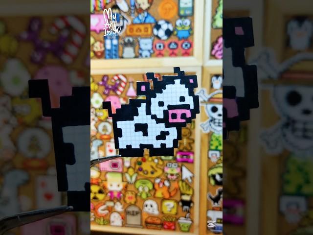 Cute Cow Pixel Art! | Adorable but Pixelated!  #drawing