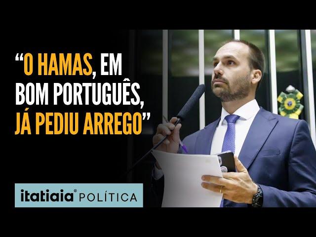 EDUARDO BOLSONARO DIZ QUE ELEIÇÃO DE TRUMP FEZ HAMAS 'PEDIR ARREGO'