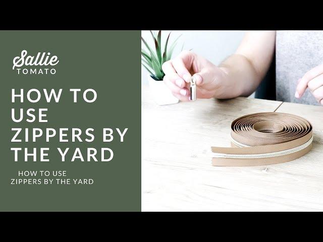 How to Use Zippers by the Yard Tutorial