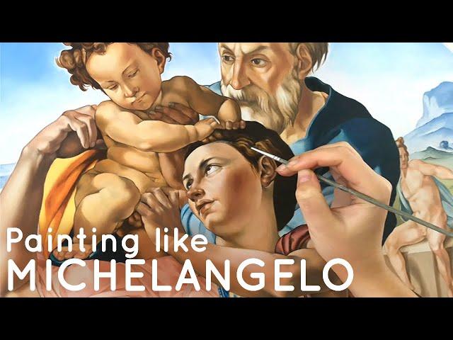 PAINTING LIKE MICHELANGELO -  The Tondo Doni - Speed painting