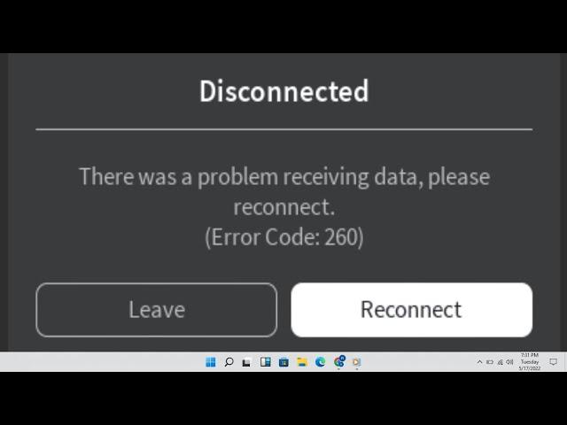 How to fix Error code 260 roblox - Fixed!