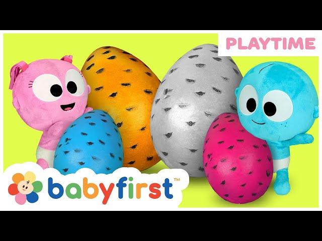 Educational videos for kids | Giant surprise egg w GooGoo & GaaGaa | Learning Shapes | BabyFirst TV