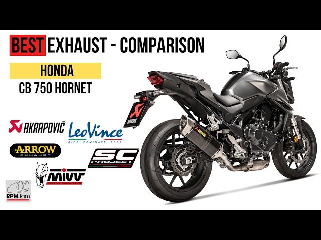 BEST Exhaust Sound - Honda CB750 HORNET / Akrapovic, SC-Project, MIVV