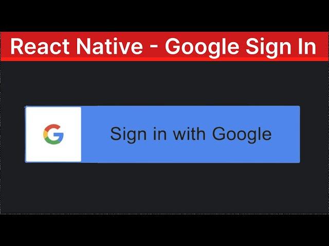 [2024] React Native Firebase Authentication Google Login