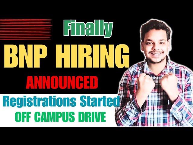 Finally BNP Hiring Announced | TCS , EY OFF Campus Drives | Fresher Jobs | Latest Hiring 2025-2022