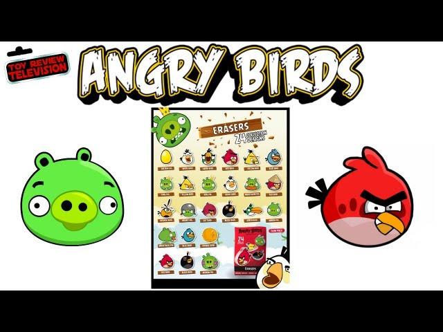 Angry Birds Erasers Series 1 Blind Bag Review Opening