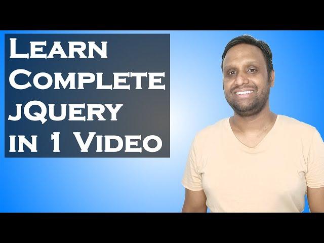 Learn Complete jQuery in 1 Video | jQuery Tutorial For Beginners with 3 Exercises in  Hindi