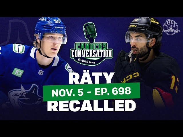 Aatu Räty back with the big club ft. Dave Hall | Canucks Conversation Live