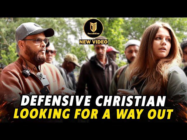 Christian Woman Struggles To Defend Her Faith | Hashim | Speakers Corner