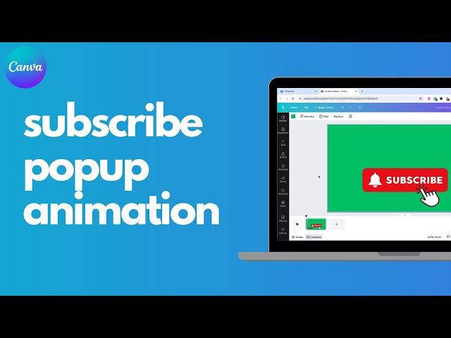 How to make an animated subscribe popup for your videos in Canva