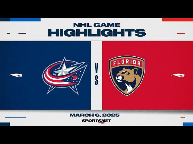 NHL Highlights | Blue Jackets vs. Panthers - March 6, 2025