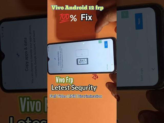Vivo Android 12 Frp || Vivo Frp Letest Sequrity || Activity Launcher Not Working #vivofrpbypass