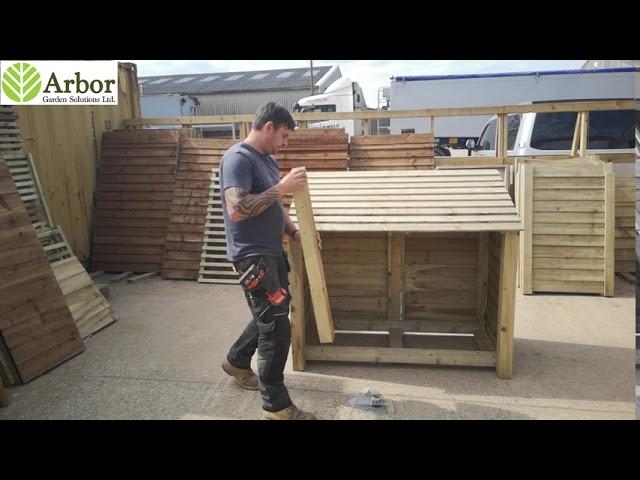 Double Bay Wooden Log Store - Assembly Video