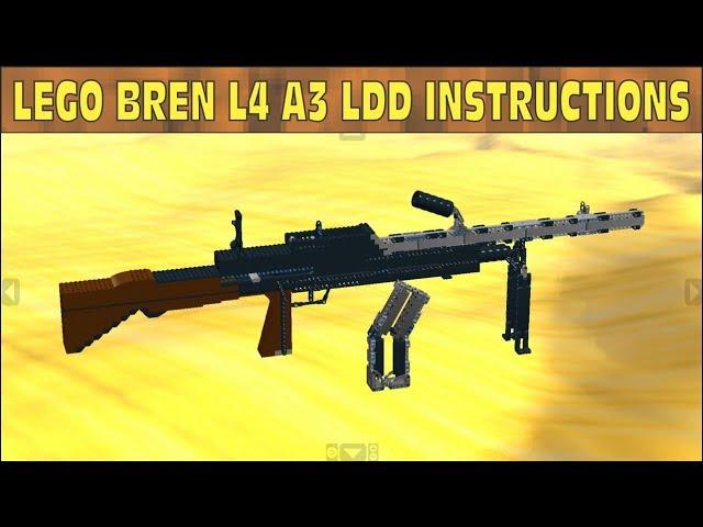 HOW TO MAKE LEGO BREN L4A3 MACHINE GUN | INSTRUCTIONS IN LDD | № 176