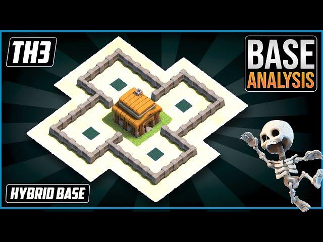 THE BEST TH3 HYBRID/TROPHY Base 2023!! | Town Hall 3 (TH3) Hybrid Base Design - Clash of Clans