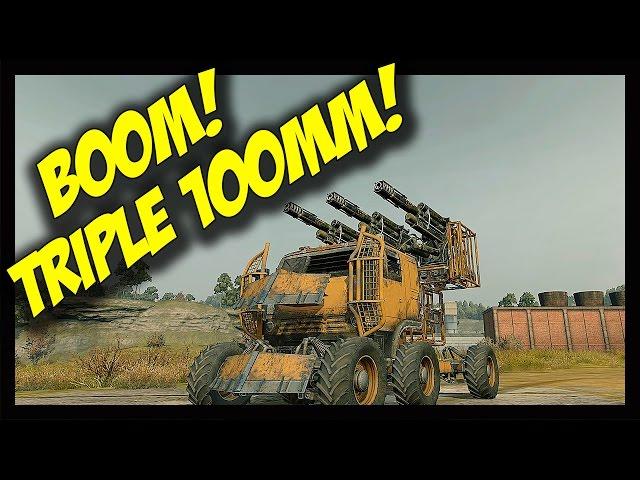 ► Crossout - Triple 100mm Cannon Build - 3 x 100mm Cannon + Apollo Generator