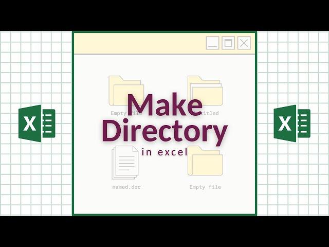 Make Directory in Excel‼️ #excel