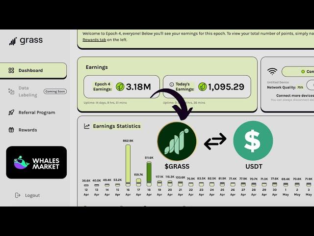 How to Sell Grass Points Before Token Launch  | Whales Market and Grass Airdrop