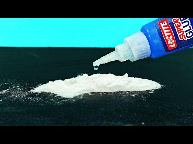 Super Glue and Baking soda ! Pour Glue on Baking soda and Amaze With Results