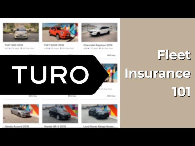 Commercial/Fleet Insurance for YOUR Turo Fleet! [NEW 2024]