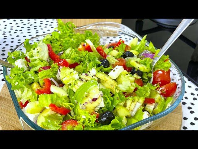 A very healthy and quick salad! It is so delicious that I make it almost every day!