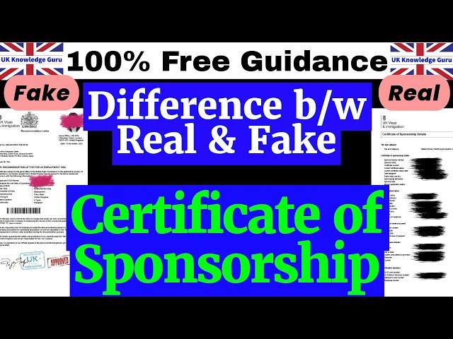 How to Spot Fake vs Real Certificate of Sponsorship | Avoid Scams | Learn the Difference