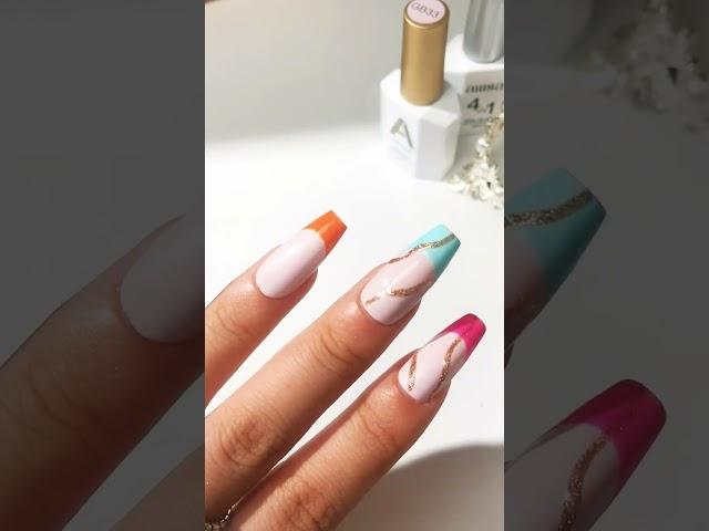 Make a French  tip style nail art designs #nailart #naildesigns #shortsvideo