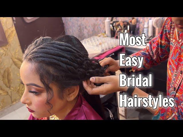 Most Easy Bridal Hairstyles For Wedding | Messy Hairstyles | Instagram Viral Hairstyle