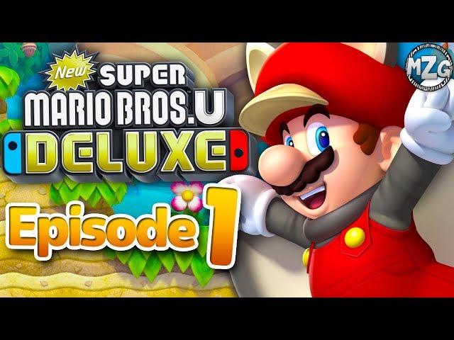 New Super Mario Bros. U Deluxe Gameplay Walkthrough - Episode 1 - Acorn Plains 100% Squirrel Suit!