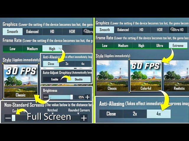 Best Graphics Setting Low Device & High Device  ( No Lag )