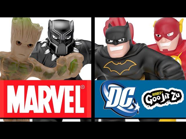 БИТВА Гуджитсу Marvel ПРОТИВ DC! Бэтмен и Флэш VS Черная Пантера и Грут Goojitzu