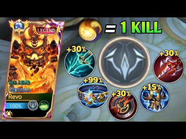 NEW META!! URANUS FULL TRUE DAMAGE BUILD AUTO ONE PUNCH EVERYTHING (1 SKILL = 1 KILL!?) | MLBB