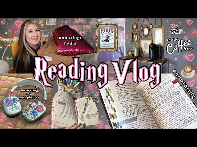 cozy reading vlog  annotating, decorating, & unboxings ₊⋆⁺⋆₊ 2024 reading vlog #12