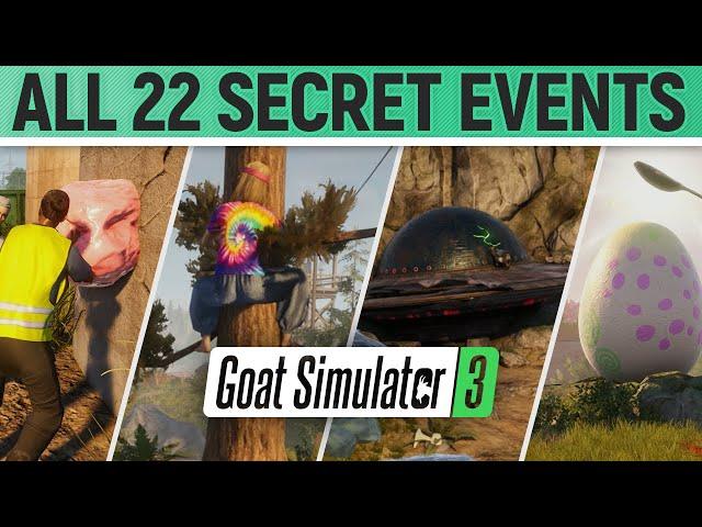 Goat Simulator 3 - All 22 Secret Events